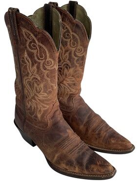 Ariat 10010968 Brown Distressed LeatherSnip Toe Western Boots Women's Size 6.5 B